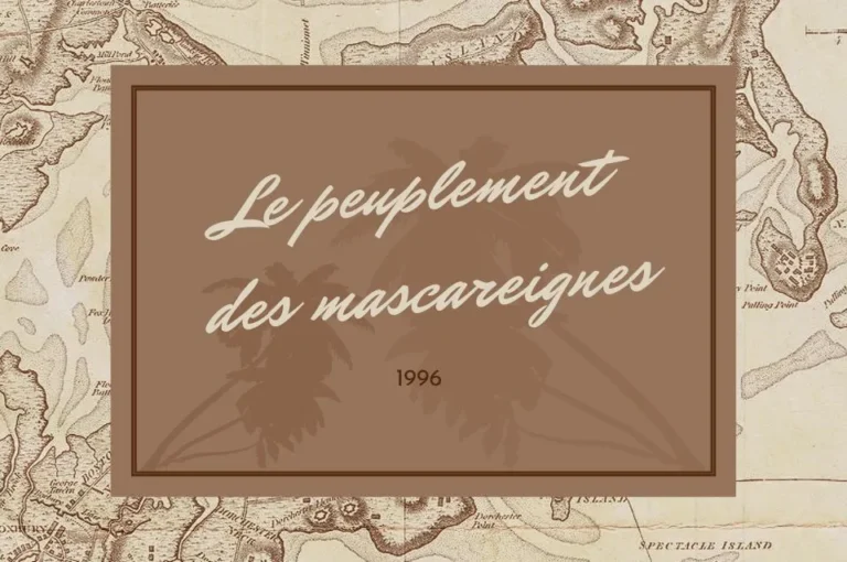 Le peuplement des Mascareignes 1996