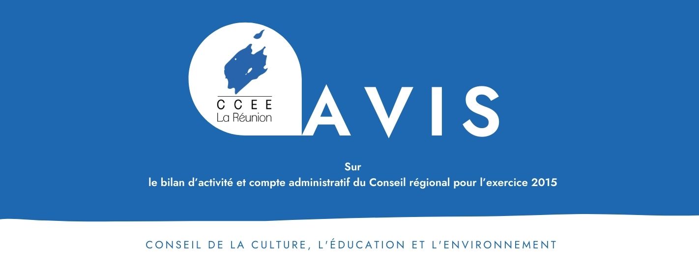 Avis du CCEE sur le bilan d’activité et compte administratif du Conseil régional pour l’exercice 2015