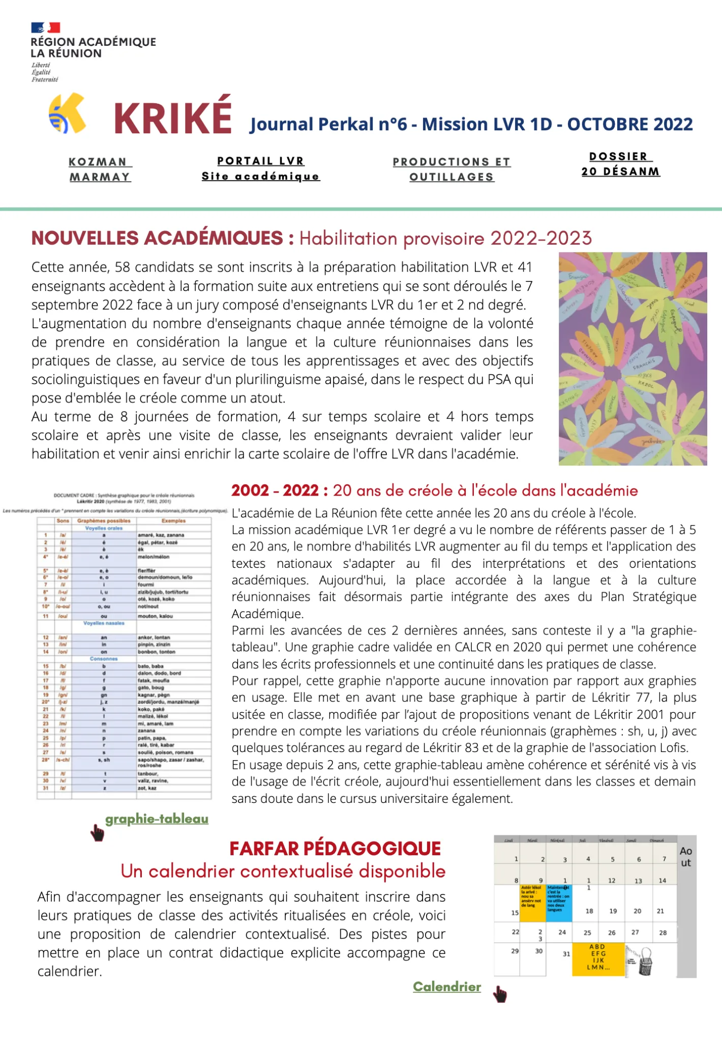 Kriké – Journal perkal n°6 – Mission LVR 1D – Octobre 2022