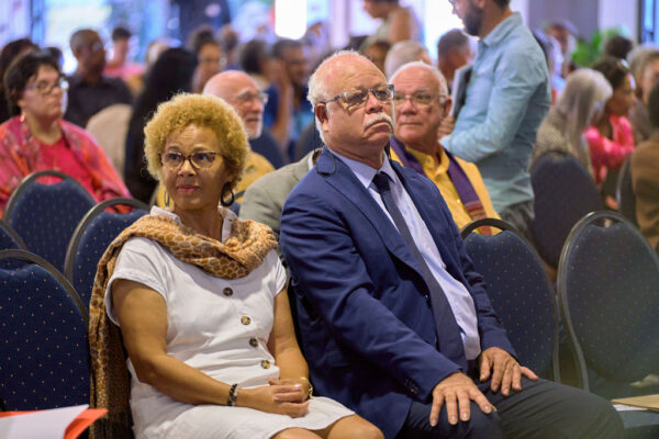 Lorraine Nativel, vice-présidente du Conseil Régional et david andré assis